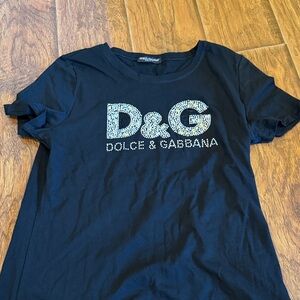 Dolce & Gabbana Black Tee with Logo